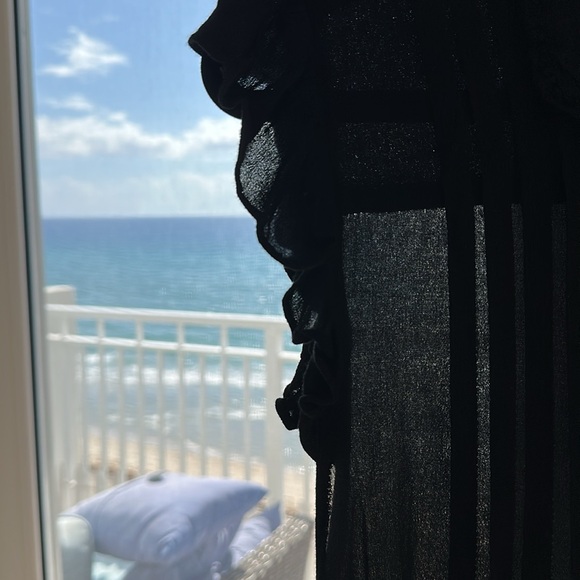 NWOT POL Black half Button-Up front dress - Picture 2 of 5